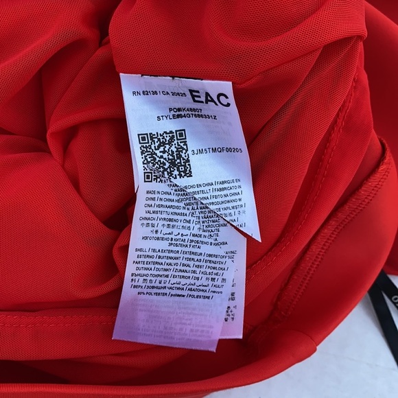 New GUESS BY MARCIANO Red Sleeveless Dress SZ L - Picture 7 of 7